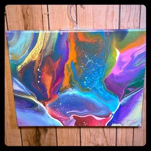 Acrylic pour painting 16x20